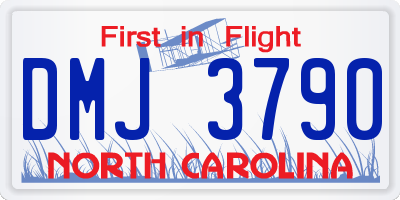 NC license plate DMJ3790