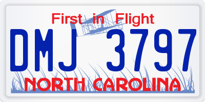 NC license plate DMJ3797