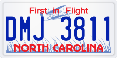 NC license plate DMJ3811