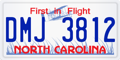 NC license plate DMJ3812