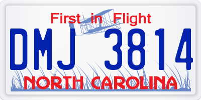 NC license plate DMJ3814