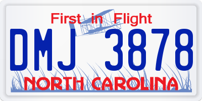 NC license plate DMJ3878