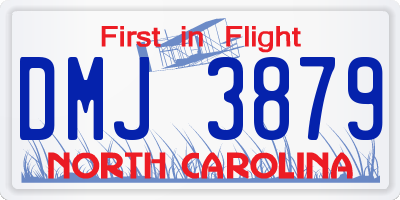 NC license plate DMJ3879