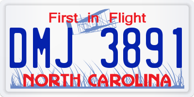 NC license plate DMJ3891