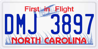 NC license plate DMJ3897