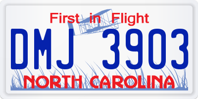 NC license plate DMJ3903