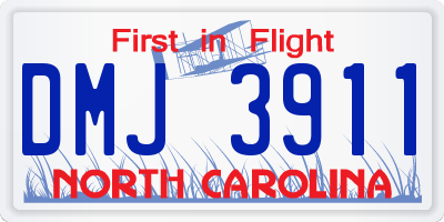 NC license plate DMJ3911