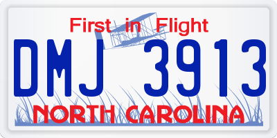 NC license plate DMJ3913