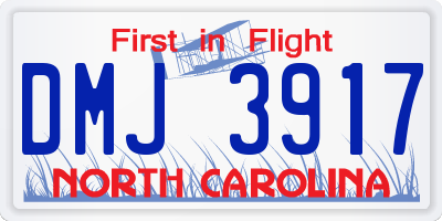 NC license plate DMJ3917