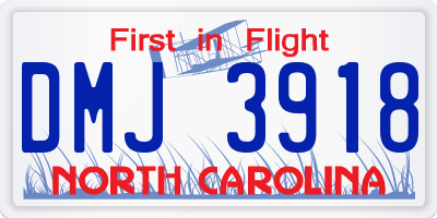 NC license plate DMJ3918