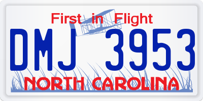 NC license plate DMJ3953