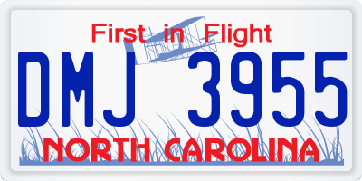 NC license plate DMJ3955