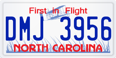 NC license plate DMJ3956