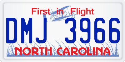 NC license plate DMJ3966