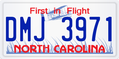 NC license plate DMJ3971