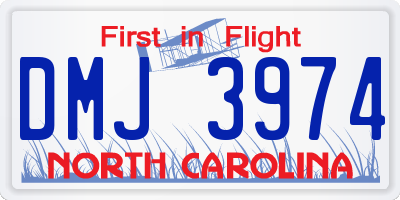 NC license plate DMJ3974