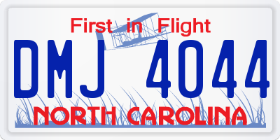 NC license plate DMJ4044