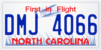 NC license plate DMJ4066