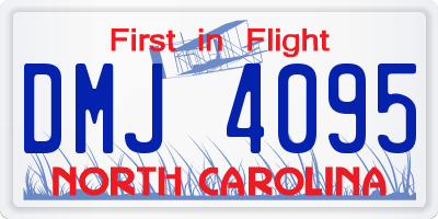 NC license plate DMJ4095