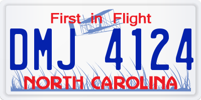 NC license plate DMJ4124
