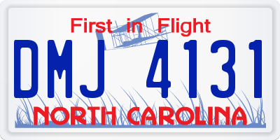 NC license plate DMJ4131