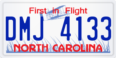 NC license plate DMJ4133