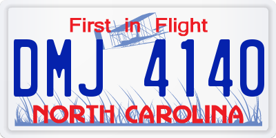 NC license plate DMJ4140
