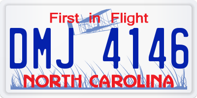 NC license plate DMJ4146
