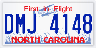 NC license plate DMJ4148