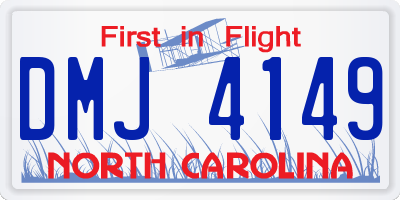 NC license plate DMJ4149