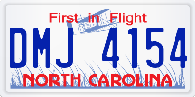 NC license plate DMJ4154