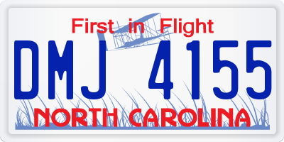 NC license plate DMJ4155