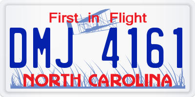 NC license plate DMJ4161