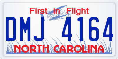 NC license plate DMJ4164