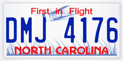 NC license plate DMJ4176