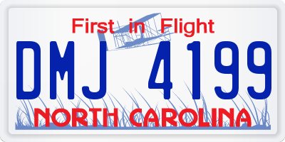 NC license plate DMJ4199