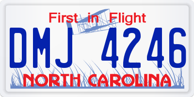NC license plate DMJ4246
