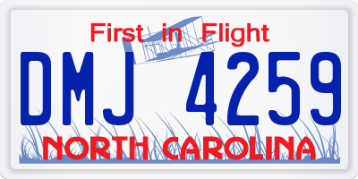 NC license plate DMJ4259