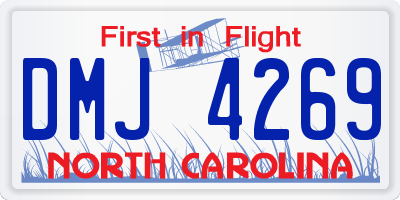 NC license plate DMJ4269