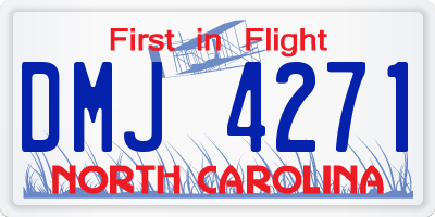NC license plate DMJ4271