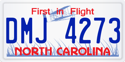 NC license plate DMJ4273