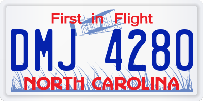 NC license plate DMJ4280