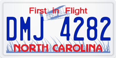 NC license plate DMJ4282