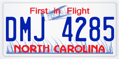 NC license plate DMJ4285