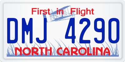 NC license plate DMJ4290