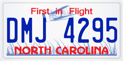 NC license plate DMJ4295