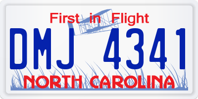 NC license plate DMJ4341
