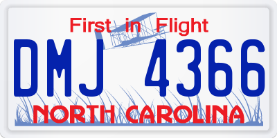 NC license plate DMJ4366