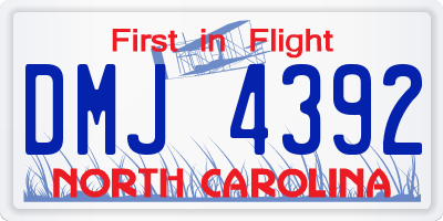 NC license plate DMJ4392