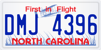 NC license plate DMJ4396